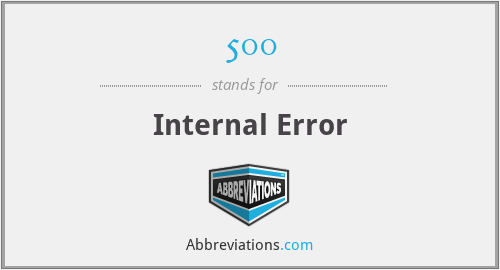 What is the abbreviation for internal error?